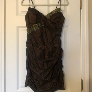 Brown beaded Cocktail Dress Size M